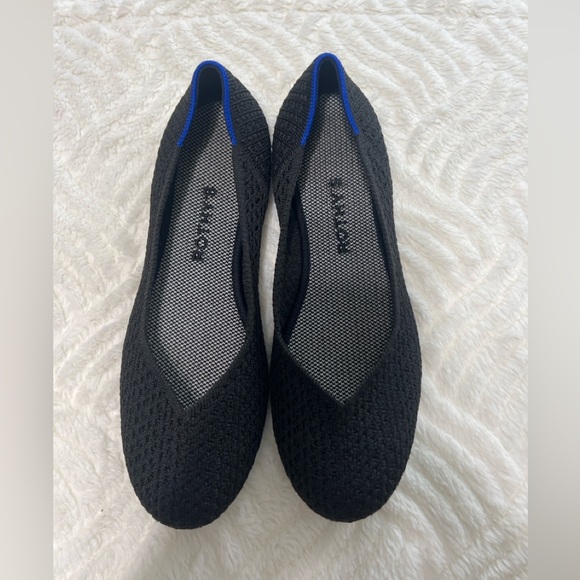 Rothy's Shoes - Rothy’s The Flat Honeycomb Knit Black Women’s Size 8 EUC Washable Flats